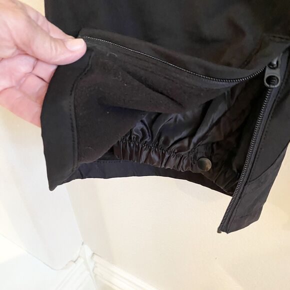 Gerry Pants Mens Large Black Cargo Snow Ski Grid Fleece Lined Zip Pockets - Picture 8 of 11
